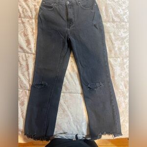 Distressed Black Jeans